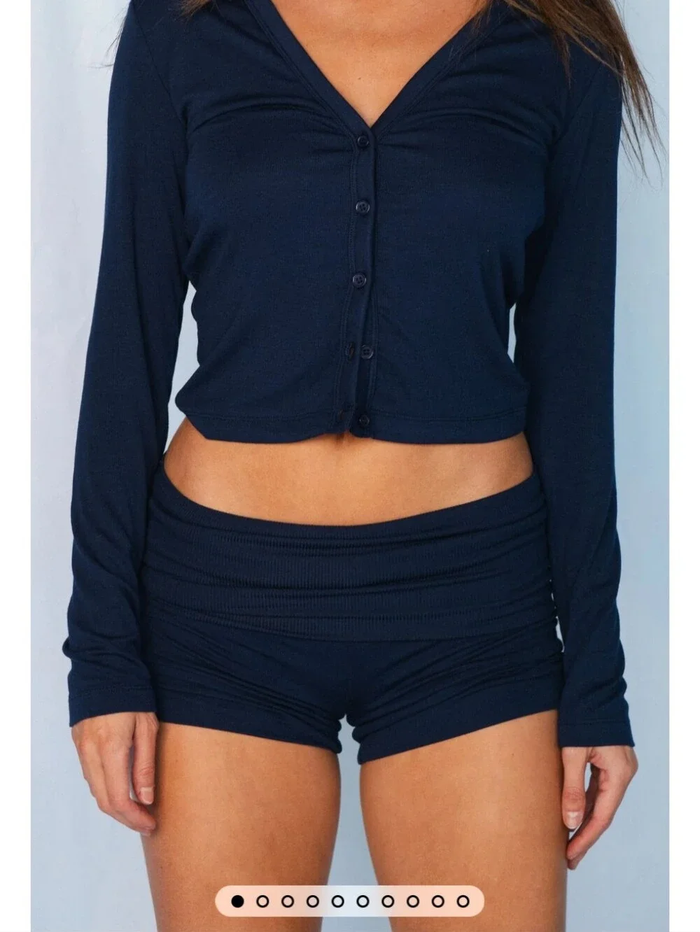 Skatie Cozy Short Baby Ribbed - Twilight- XS